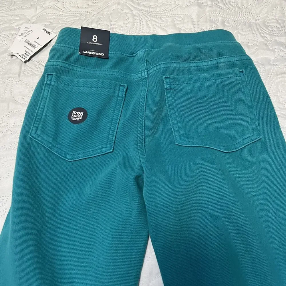 NWT Lands End Denim Leggings Size 8